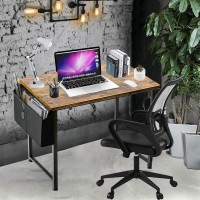 Dlisiting Small Computer Desk For Bedroom White Modern Writing Table For Small Spaces Kids Teens Student Study Work Pc Desk 31 I