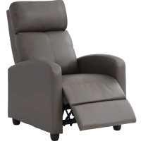 Recliner Chair Single Sofa Winback Chair Home Theater Seating Modern Reclining Chair Easy Lounge With Padded Seat Pu Leather Padded Seat Backrest For Living Room Reading Chair Recliner Sofa