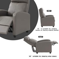 Recliner Chair Single Sofa Winback Chair Home Theater Seating Modern Reclining Chair Easy Lounge With Padded Seat Pu Leather Padded Seat Backrest For Living Room Reading Chair Recliner Sofa