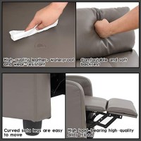 Recliner Chair Single Sofa Winback Chair Home Theater Seating Modern Reclining Chair Easy Lounge With Padded Seat Pu Leather Padded Seat Backrest For Living Room Reading Chair Recliner Sofa