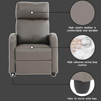 Recliner Chair Single Sofa Winback Chair Home Theater Seating Modern Reclining Chair Easy Lounge With Padded Seat Pu Leather Padded Seat Backrest For Living Room Reading Chair Recliner Sofa