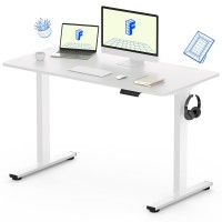 Flexispot En1 Wholepiece Standing Desk 48 X 30 Inches Electric Height Adjustable Desk Home Office Table Stand Up Desk Leg Waut