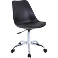 Lorell Lys Plastic Shell Task Chair, Black