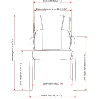 Lorell Bonded Leather High-Back Guest Chair, 36.9