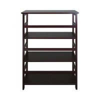 Soho Manhattan 4-Shelf Bookcase 26 Wide - Espresso