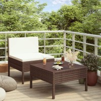 Vidaxl Garden Lounge Set With Cushions 2 Pieces Poly Rattan Patio Multi Colors