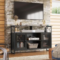 Wlive Tv Stand 55 Inch Tv Tall Entertainment Center With Storage Farmhouse Industrial Tv Console For Bedroom Living Room Charc