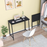 Wohomo Folding Computer Desk Small Writing Foldable Desk 315 Spacesaving Laptop Table Easy Assemble Workstation For Home