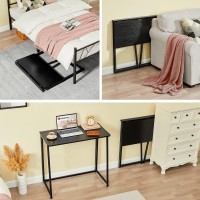 Wohomo Folding Computer Desk Small Writing Foldable Desk 315 Spacesaving Laptop Table Easy Assemble Workstation For Home