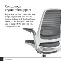 Steelcase Series 1 Office Chair - Ergonomic Work Chair With Wheels For Hard Flooring - Helps Support Productivity - Weight-Activated Controls, Back Supports & Arm Support - Easy Assembly - Graphite
