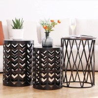 Ym Set Of 3 Heavyduty Round End Table Side Table Coffee Table For Indoor Multifunctional Use Outdoor Decorative Garden Stoo