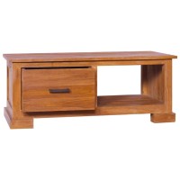 vidaXL TV Stand, TV Unit for Living Room Bedroom, Sideboard with Shelf, TV Console Media Unit Entertainment Center, Farmhouse Style, Solid Teak Wood