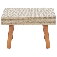 vidaXL Garden Coffee Table Poly Rattan Beige 310221