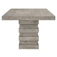Acme Faustine Rectangular Wooden Dining Table In Salvaged Light Oak