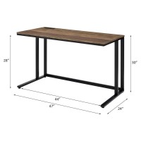 Acme Tyrese Glass Top Writing Desk In Clear Glass And Chrome