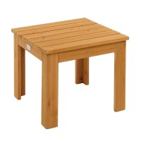 Vingli Outdoor Adirondack Side Table W/Natural Finished, 18