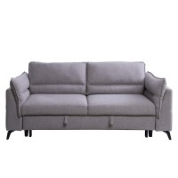 Acme Helaine Fabric Loose Back Sleeper Sofa With Usb Port In Gray