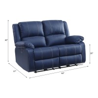 AcME Zuriel Power Motion Loveseat Blue PU 54616D0102H7cg2J