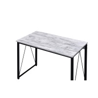 Acme Zaidin Wooden Rectangle Top Writing Desk In Antique White And Black