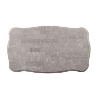 Acme Ariadne Rectangular Marble Top Wooden Coffee Table in Platinum Gray