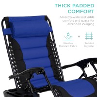 Best Choice Products Oversized Padded Zero Gravity Chair Folding Outdoor Patio Recliner Xl Anti Gravity Lounger For Backyard W