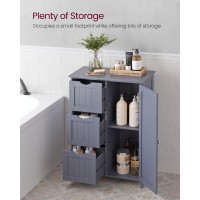 Vasagle Bathroom Floor Storage Cabinet Bathroom Storage Unit With 3 Drawers 1 Adjustable Shelf Bathroom Cabinet Freestanding