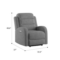 Dual Power Recliner And Headrest with Power Headrest