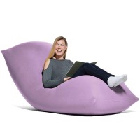 Yogibo Max 6 Foot Giant Bean Bag Chair Bed Lounger For Adults, Kids And Teens With Filling, Extra Large, Oversized, Big, Huge, Plush, Sensory Beanbag Couch Sofa Sack, Washable Cover, Lavender