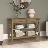 Bush Kwt248Rcp-03 Key West 47-Inch X 16-Inch Console Table W/Drawers And Shelves Reclaimed Pine