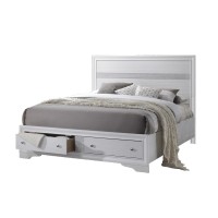 Catherine White Platform Full Bed White