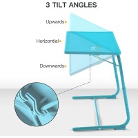 Adjustable Tv Tray Table Tv Dinner Tray On Bed Sofa Comfortable Folding Table With 6 Height 3 Tilt Angle Adjustments Azu