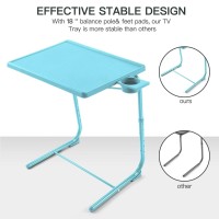 Adjustable Tv Tray Table Tv Dinner Tray On Bed Sofa Comfortable Folding Table With 6 Height 3 Tilt Angle Adjustments Azu