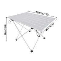 Haofy Portable Camping Table Outdoor Folding Table With Aluminum Table Top And Storage Bag, Small Collapsible Side Table For Picnic, Bbq, Camp, Beach Cooking(Small)