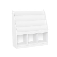 Riverridge Kids 4 Shelves Three Cubbies Bookrack White 02251 1181D X 35W X 36H