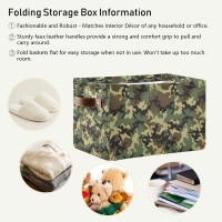 Storage Basket Cube Miltary Camo Camouflage Large Collapsible Toys Storage Box Bin Laundry Organizer For Closet Shelf Nursery Kids Bedroom,15X11X9.5 In,2 Pack