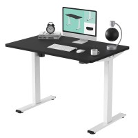 Flexispot Ec1 Electric Standing Desk Whole Piece 48 X 24 Inch Desktop Adjustable Height Desk Home Office Computer Workstation Sit Stand Up Desk (White Frame + 48