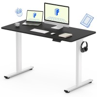 Flexispot En1 One Piece Standing Desk 48 X 30 Inch Desktop Electric Adjustable Height Desk Home Office Computer Laptop Workstat