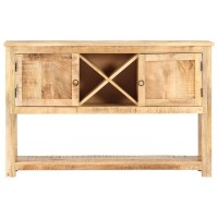 vidaXL Sideboard Coffee Bar Buffet Cabinet Modern with Storage Console Table for Kitchen Dining Room Living Room Hallway Entryway Rough Mango Wood