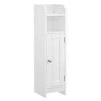 Vasagle Small Bathroom Storage Corner Floor Cabinet With Door And Shelves Bathroom Storage Organizer Narrow Bathroom Toilet Pa