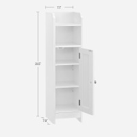 Vasagle Small Bathroom Storage Corner Floor Cabinet With Door And Shelves Bathroom Storage Organizer Narrow Bathroom Toilet Pa