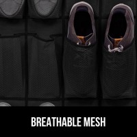 Gorilla Grip Over The Door Shoe Organizer 2 Pack 24 Breathable Mesh Pockets Space Saving Hanging Storage Holder Closet Rack