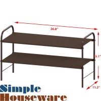 Simple Houseware 2Tier Shoe Rack Storage Organizer Bronze