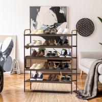 Simple Houseware 5Tier Shoe Rack Storage Organizer Bronze