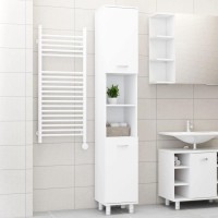 Vidaxl Bathroom Cabinet Storage Cabinet With 6 Compartments Rack Washroom Cupboard Laundry Room Interior Home Furniture White Engineered Wood