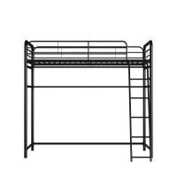 Dhp Leroy Closet Storage Loft, Twin, Black Bed