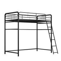 Dhp Leroy Closet Storage Loft, Twin, Black Bed