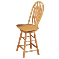 Sunset Trading Oak Selections 24 Swivel Barstool Counter Height Stool Light Oak