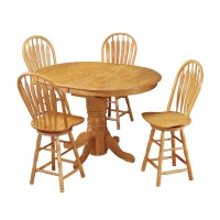 Sunset Trading Oak Selections 24 Swivel Barstool Counter Height Stool Light Oak