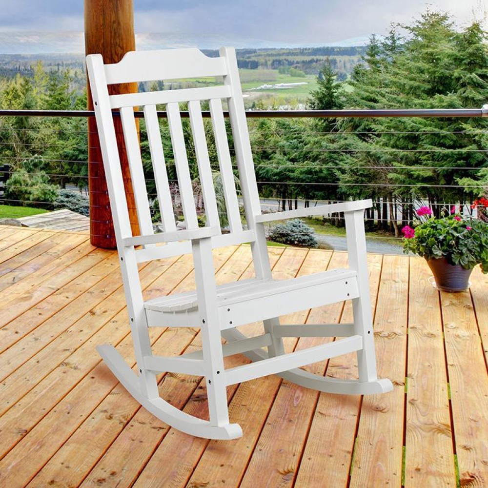 Winston AllWeather Rocking Chair in White Faux Wood