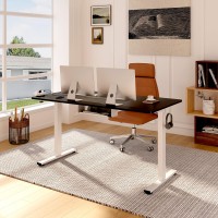 Flexispot En2 Wholepiece Standing Desk With Clamp Power Strip 40 X 24 Electric Stand Up Height Adjustable Desk With Cable Mana